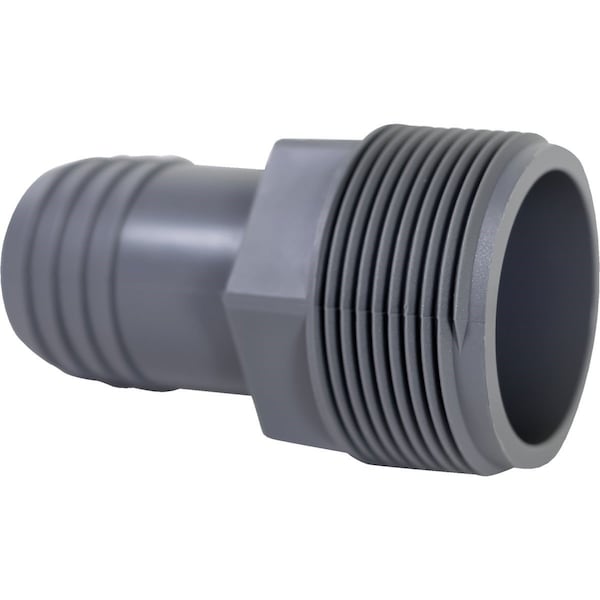 Boshart 1-1/2 In. MPT x 1-1/4 In. Insert Reducing Polypropylene Hose Adapter UPPRA-1512 - main